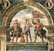 GHIRLANDAIO, Domenico Decoration of the Sala del Gigli oil on canvas
